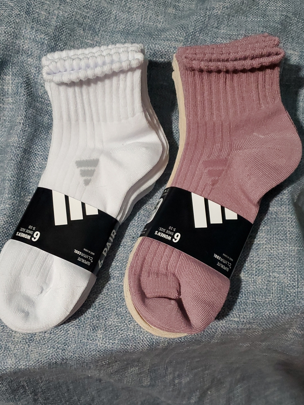 Adidas Womens White And Color Ankle Sock Pack